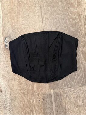 Black Strapless Corset Top
